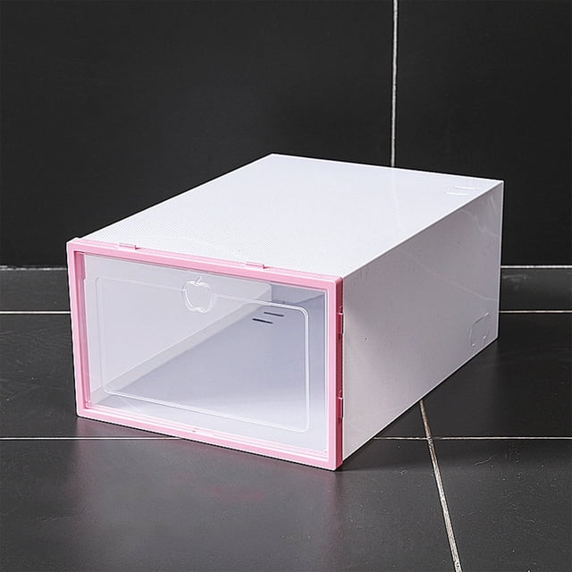 Chmadoxn Storage Trunks,Closet Organizers and Storage, Folding Storage Thickened Transparent Shoe Box Drawer Type Combination Shoe Storage Box Plastic Shoe Box,men Style shoe storage