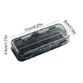 thumbnail image 3 of Transparent Double Layer Pencil Case With Lid 4 Removable Ruler Inserts Multi Compartment Storage Organizer For School Office Art Supplies Hzhnb | Plastic, Black, 3 of 8