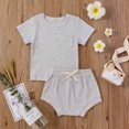 thumbnail image 2 of Birdeem Childrens Clothing New Summer Stripe T-Shirt Short Sleeve Shorts Two Piece Set Multi-Color Style, 2 of 9