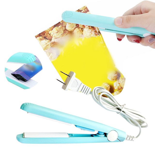 Oleegame 1PC Blue Heat Sealing Machine Packaging Bag Plastic Bag Sealer Wave Sealing Machine Blue