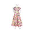 thumbnail image 2 of Robe Fille Robe Maxi Florale Dos Ouvert Nœud Papillon Décontractée 4 Ans, 2 of 7