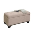 thumbnail image 2 of Convenience Concepts Designs4Comfort Pouf de Rangement 7th Avenue en Tissu Beige, 2 of 5