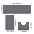 thumbnail image 3 of mtvxesu 3-Piece Large Foam Bath Mat Set, Soft Non-Slip Absorbent Bathroom Rugs, Washable Toilet Mats for Bath & Shower, 3 of 7