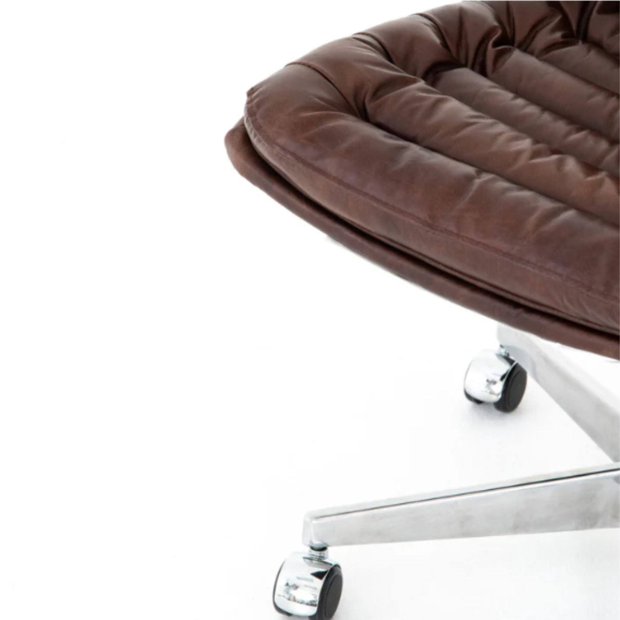 Office chair Ronie whiskey high back Brown Executive Comfortable Faux Leather Ergonomic