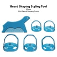 thumbnail image 4 of Beard Shaping Styling Tool, Beard Shaper Template 5 Size  for Home Blue,Transparent, 4 of 7