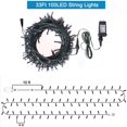 thumbnail image 3 of MesaSe Halloween Decorations Clearance Sale  100 LED Christmas Lights Outdoor 10M Clear String Fairys Lights 8Function, 3 of 8