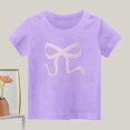 thumbnail image 2 of Plebaso T-Shirts Graphiques en Coton pour Filles, Col Rond, Manches Courtes, T-Shirts Décontractés d'Été, Jolis Hauts pour Enfants Filles, 2 of 3