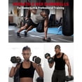 thumbnail image 3 of BeesClover Hex Dumbbell Set, 40LB*2pcs Adjustable Rubber Encased Dumbbells with Cast Iron Core & Textured Handle, Anti-Roll Hex Hand Weights for Home Gym, Strength Training, 3 of 8
