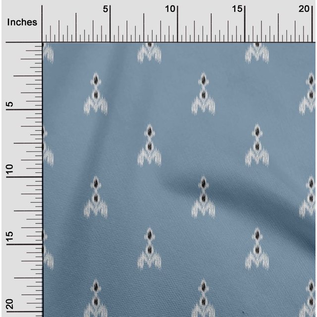 oneOone Georgette Viscose Fabric Ethnic Ikat Print Fabric By Yard 42 Inch Wide