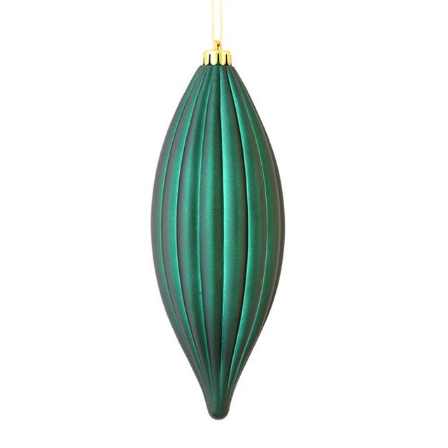 Vickerman M183262M 8 Po. Finial Bleu Mer Mat Ornement 4 par Sac