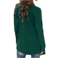 thumbnail image 3 of UPPADA Long Button Down Cardigans for Women Dressy Cardigan Open Front Sweater Open Back Sweatshirts with Pockets Green,M, 3 of 6