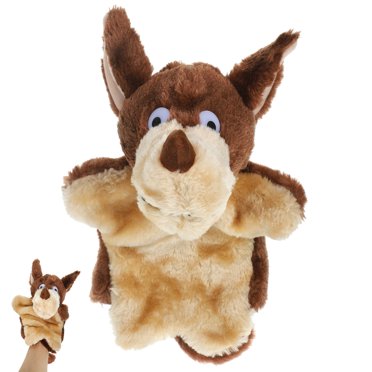 Adorable Cartoon Animal Hand Puppet Parent Kid Interactive Hand Toy Plush Wolf Hand Puppet