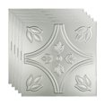 thumbnail image 1 of Fasade Traditional Style/Pattern 5 Vinyl 2ft x 2ft Lay-In Ceiling Panel Brushed Aluminum 5 Pack, 1 of 4