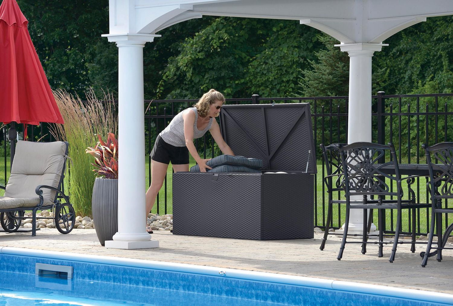 Contenant rangement Spacemaker®, Natté, Anthracite