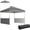 Dark Grey, variant on Outsunny 10' x 10' Pop Up Canopy Tent with 2 Half Sidewalls, Dark Grey