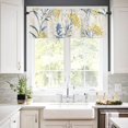 thumbnail image 3 of Botanical Prints Kitchen Curtains Twig Leaves Valances for Windows, Plant Short Curtains & Drapes 3PCS Blackout Curtains Rod Pocket Kitchen Curtains and Valances Set Tier Curtains for Bathroom, 3 of 5