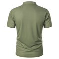 thumbnail image 5 of FhsagQ Men's Shirts Mens Shirts Low Rise Silk Male Spring and Summer Breathable Short Sleeve T Shirt Solid Color Button Lapel Pocket Bottoming Shirt Mens Shirts Tops Comfortsoft Green M, 5 of 5