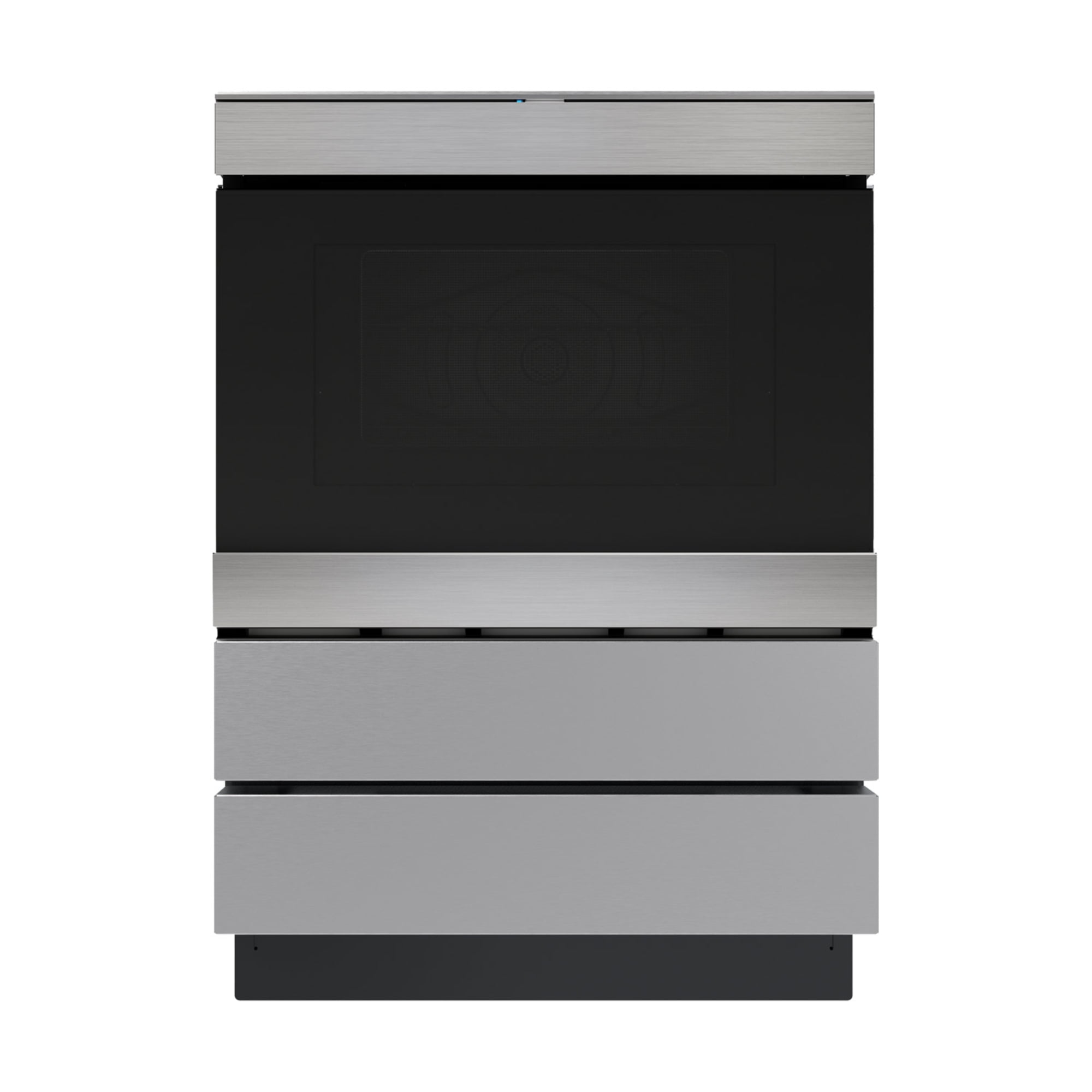 SHARP SKCD24U0GS Stainless Steel Microwave Drawer Pedestal, Under-Counter Installation, Custom Front Panel Compatible, 2 Push-to-Open Doors