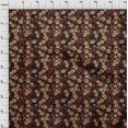 thumbnail image 4 of oneOone Tissu Polyester Spandex Chocolat Brun Matériel de Robe Florale Tissu Imprimé Tissu au Mètre 56 Pouces de Large, 4 of 4
