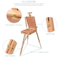 thumbnail image 4 of Portable Wooden French Art Easel Stand, 12 Inch Drawer, Includes Pallete, Sketch Box, Shoulder Strap Easy to Assemble Floor Wooden Easel Stand for Field Painting and Drawing, 4 of 7