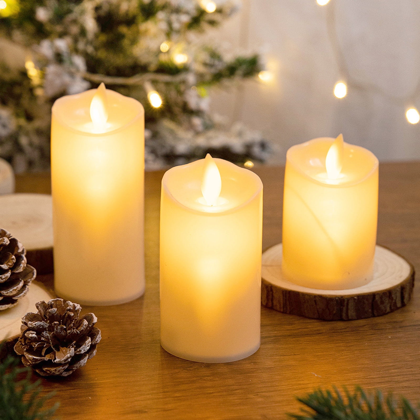 Candle Light Plastic Flameless Candles Flameless Candle Lamp, LED Candle Light 6PCS Environmentally Friendly Sizes With Button Battery For Party Decoration
