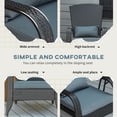 thumbnail image 4 of Outsunny Patio Wicker Adirondack Chair, PE Rattan Muskoka Chair, Light Grey, 4 of 10