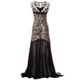 thumbnail image 1 of SMihono Robe Maxi Bohème d'Été pour Femmes Grande Taille Mode Robe Longue Maxi Sans Manches à Col en V à Paillettes pour Soirée, Bal de Promo, Plage, Évasée, 1 of 4