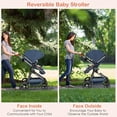 thumbnail image 4 of INFANS 2 in 1 High Landscape Convertible Baby Stroller, Newborn Reversible Bassinet Pram, Foldable Pushchair with Adjustable Canopy, Aluminum Structure, 5-Point Harness for Infant & Toddler, 4 of 9