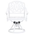 thumbnail image 3 of vidaXL 5 Piece Bistro Set Cast Aluminium White, 3 of 5