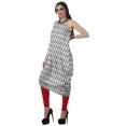 thumbnail image 4 of Moomaya Robe Kurti à une Épaule Imprimée pour Femme, Sans Manches, à Col Bénitier, Style Bohème, Tenue de Soirée de Designer, 4 of 7