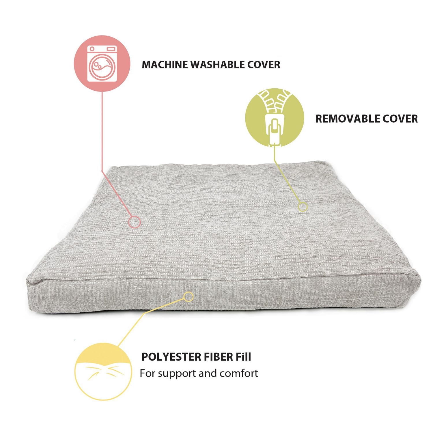 vibrant life 36.x30 Po Grandeur Moyenne, Lit Coussin pour Chien