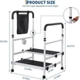 thumbnail image 3 of Royalbelle TrilenarsStep Stool with Dual Handle and Non Skid Rubber Platform,Bed Rails with Adjustable Height Bed Safety Step,Handicap Steps for Elderly,Daily Support,Double Handrails and Layers, 3 of 7