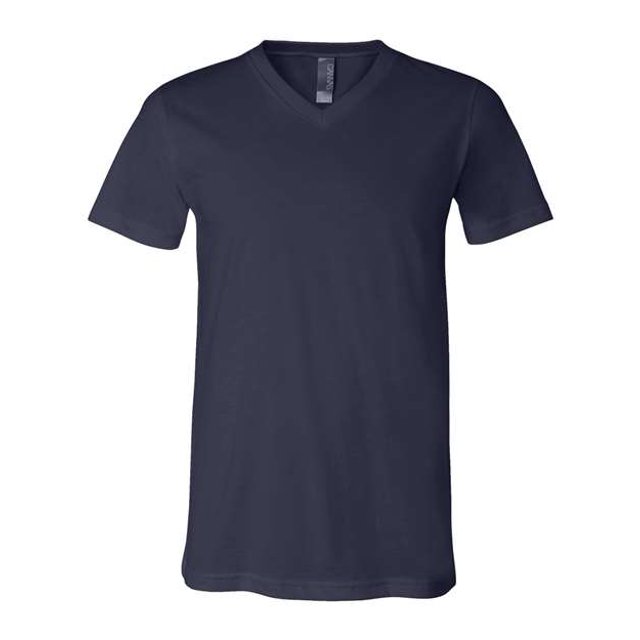 Bella Canvas Mens Jersey V-Neck Tee, 3XL, Navy