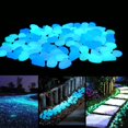 thumbnail image 3 of 50PC Glow In The Dark Pebbles Luminous Stones Garden Walkaway Aquarium Fish Tank, 3 of 10