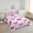 thumbnail image 3 of Erosebridal Girly Bow Bedding Full Comforter Set, Colorful Flower Down Comforter, Cartoon Theme Decor, Reversible 3 Pieces, 3 of 7