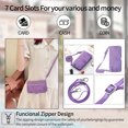 thumbnail image 4 of Case for iPhone 12/12 Pro Zipper Wallet Cover Lanyard Crossbody Neck Strap, 4 of 5