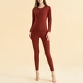 thumbnail image 2 of Besolor Women's Thermal Underwear Set Soft Fleece Lined Base Layer Top and Bottom Set for Cold Weather Plus Size, 2 of 4