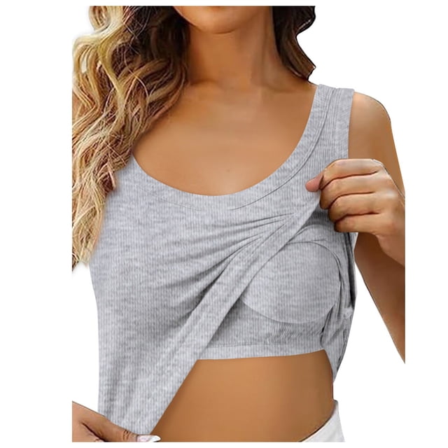 TIWEKE Camisoles à Bretelles Spaghetti Ajustables pour Femmes avec Soutien-Gorge Intégré - Camisoles de Base pour Superposition pour Chaque Garde-Robe, Taille M
