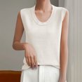 thumbnail image 5 of Plebaso Ribbed Tank Tops for Women Crew Neck Sleeveless Knit Shirts Solid Color Loose Summer Casual Tops, 5 of 5