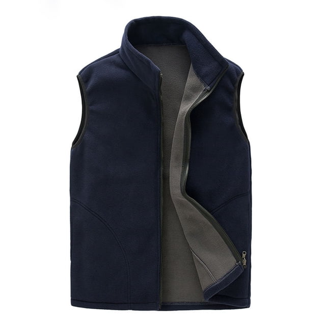 MeetoTime Veste Sans Manches à Fermeture Éclair devant pour Femme, Chaude, Légère, en Molleton Doux, avec Poches