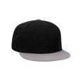 thumbnail image 1 of Wool Blend Flat Visor Pro Style Snapback Cap, Black Gray, 1 of 2