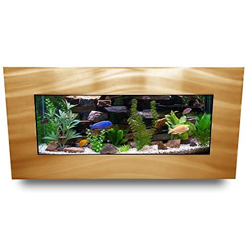 Aussie Aquariums 2.0 Wall Mounted Aquarium - Skyline - Brushed Gold