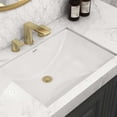 thumbnail image 4 of Ruvati 21 x 14 inch Undermount Bathroom Sink - White Rectangular Porcelain Ceramic with Overflow - Small Bathroom Sink for Vanity - Durable Bath Sinks - Ideal Bathroom Sinks - RVB0721, 4 of 4