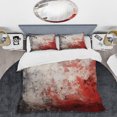 thumbnail image 2 of Designart "Lunar Surface in Grey and Red" Tachisme Bedding Covert Set - Abstract Grey Modern Bed Set With 2 Shams, 2 of 6