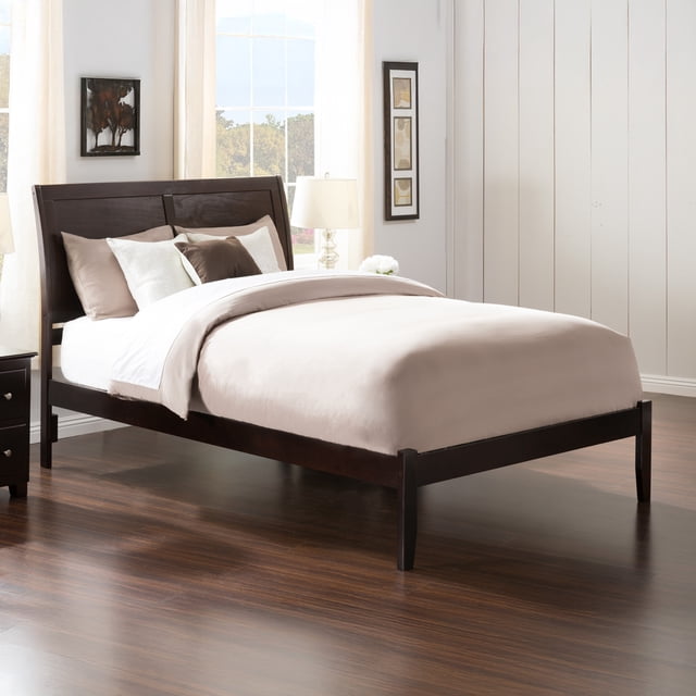 Portland Queen Solid Wood Platform Bed in Espresso