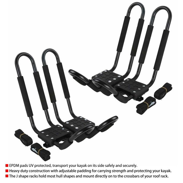 Kayak Carrier Rack Set Canoe Boat Surf Ski Roof Top Mount Bar Rack Car SUV Crossbar