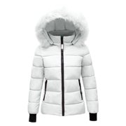 Clearance! Lisingtool Women's Hooded Warm Winter Coat Quilted Thicken Puffer Jacket Winter Cotton Jacket With Hood Waist Plush Overcome Outer Coat Outdoor Skiing Snowboarding Coat