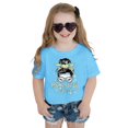 thumbnail image 4 of WEAIXIMIUNG T-Shirts à Col Montant pour Fille Enfant Filles Mignon Imprimé Graphique Col Rond Manches Courtes Tee Été Décontracté T-Shirt, 4 of 4