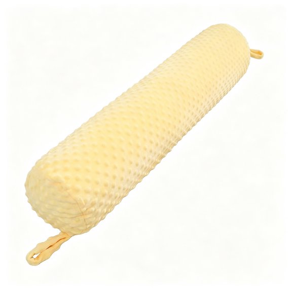 Ohufall Minky Dots Ergonomic Cylindrical Body Pillow 39.37in Leg Support Cushion For Home Adult Side Sleepers Bed Use