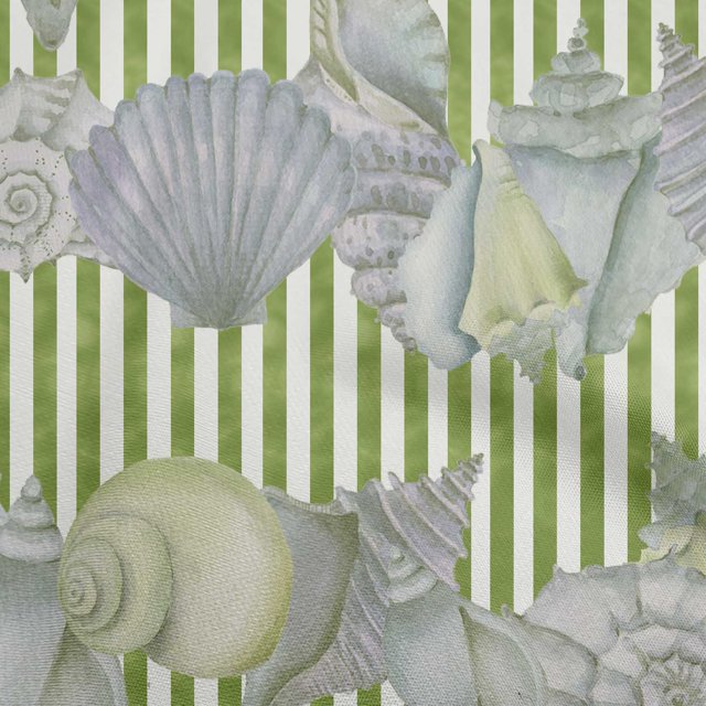 oneOone Georgette Viscose Medium Gray Fabric Sea Shells Ocean Craft Projects Decor Fabric Printed By The Yard 42 Inch Wide